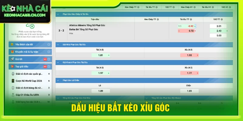 5 Dấu Hiệu Bắt Kèo Xỉu Góc Hạn Chế RủI Ro Của Kèo Nhà Cái 5 Dấu hiệu bắt kèo xỉu góc